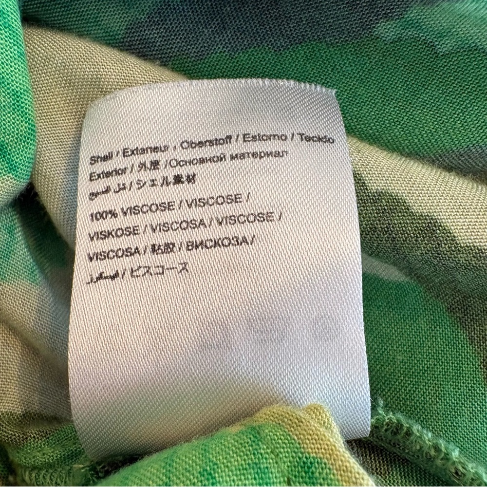 Anthro FARM Rio Green Floral Midi Skirt Size L Boho Tropical Print - Picture 8 of 11